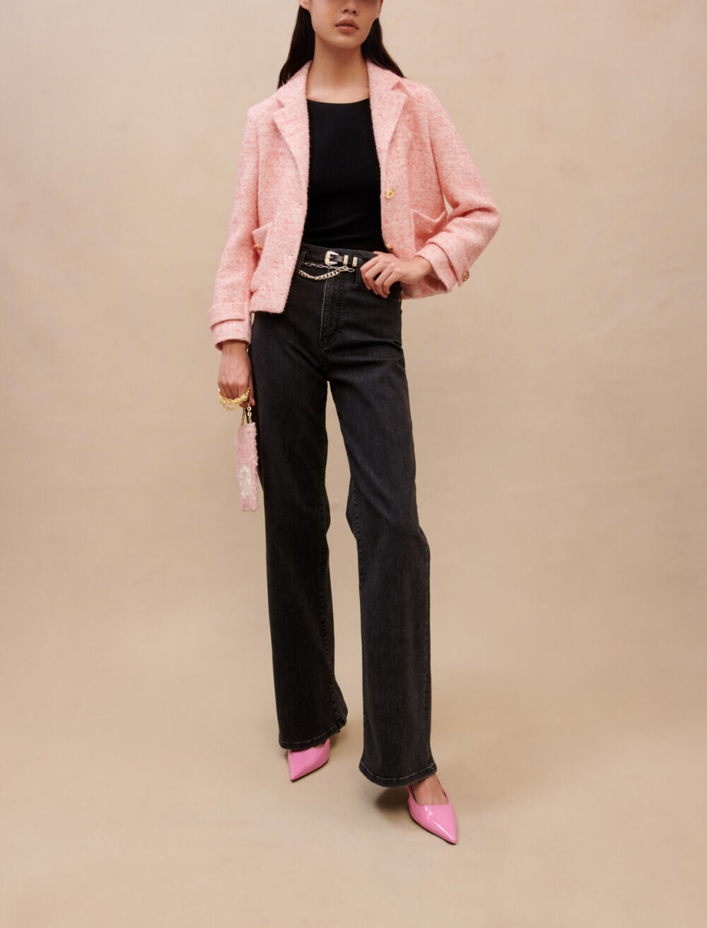 Maje pink blazer discount