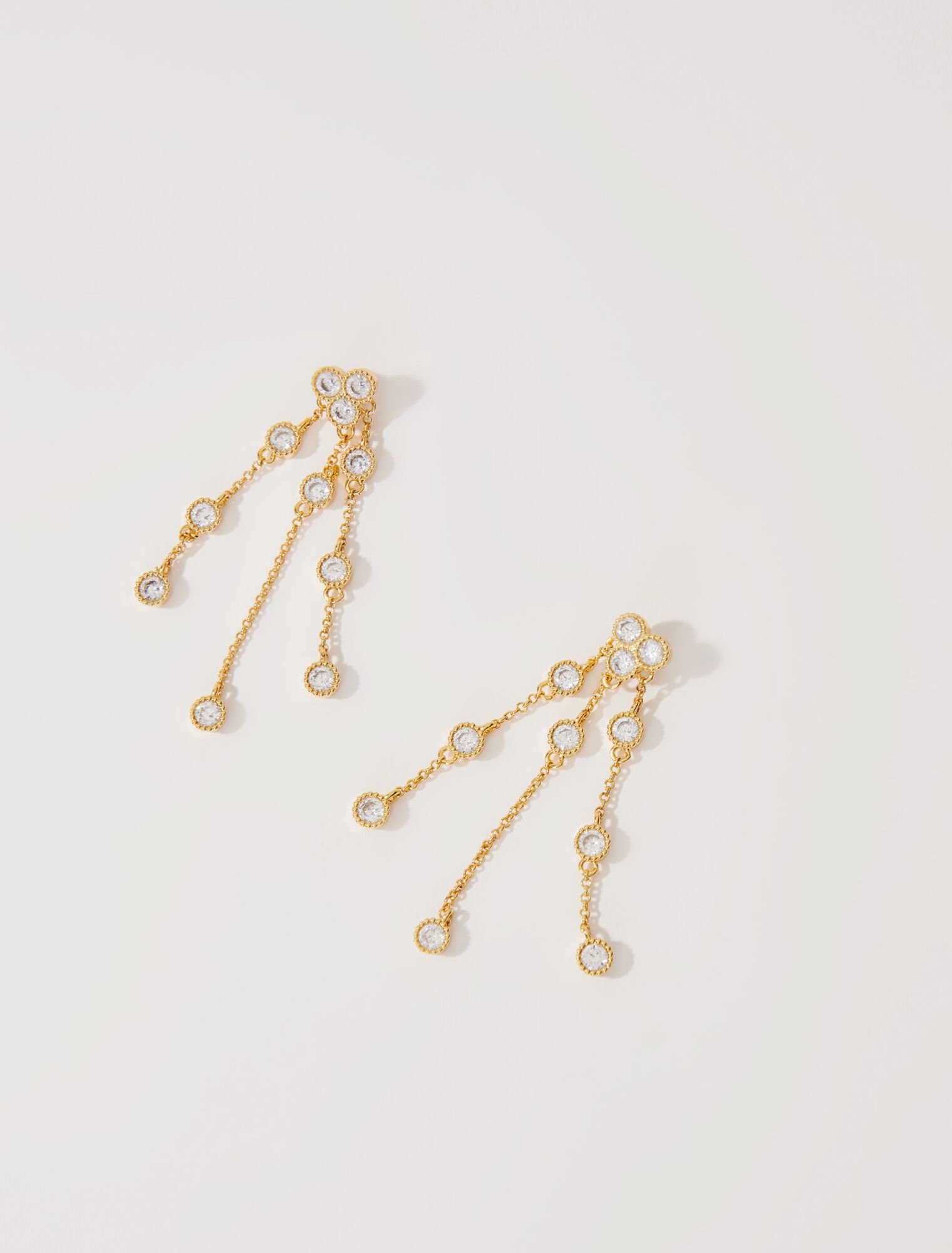 Gold-plated recycled brass earrings