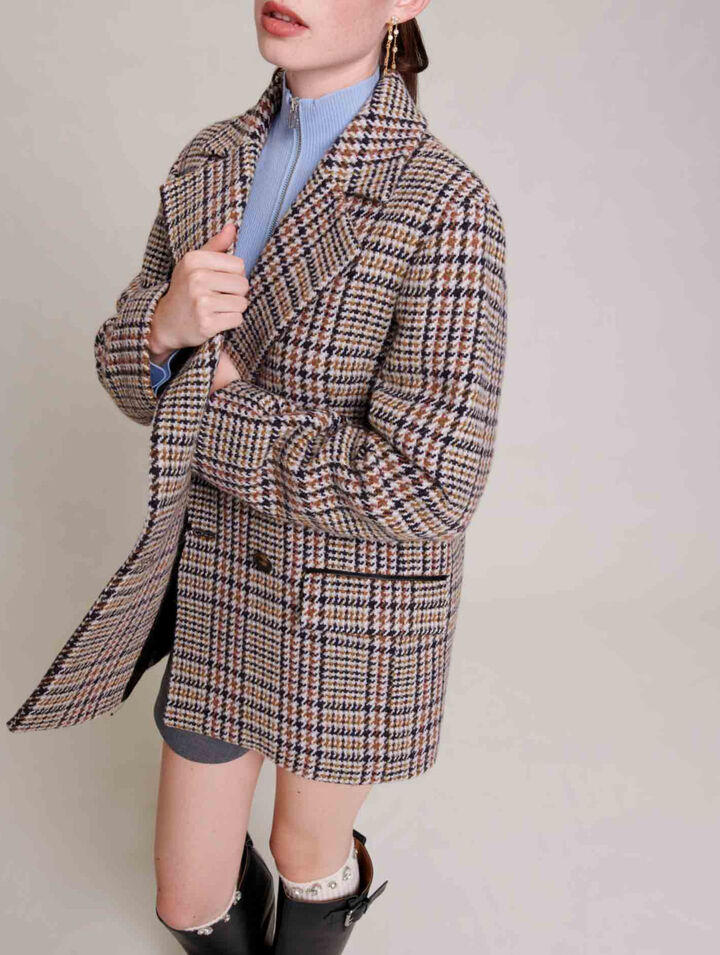 Short checked jacket
