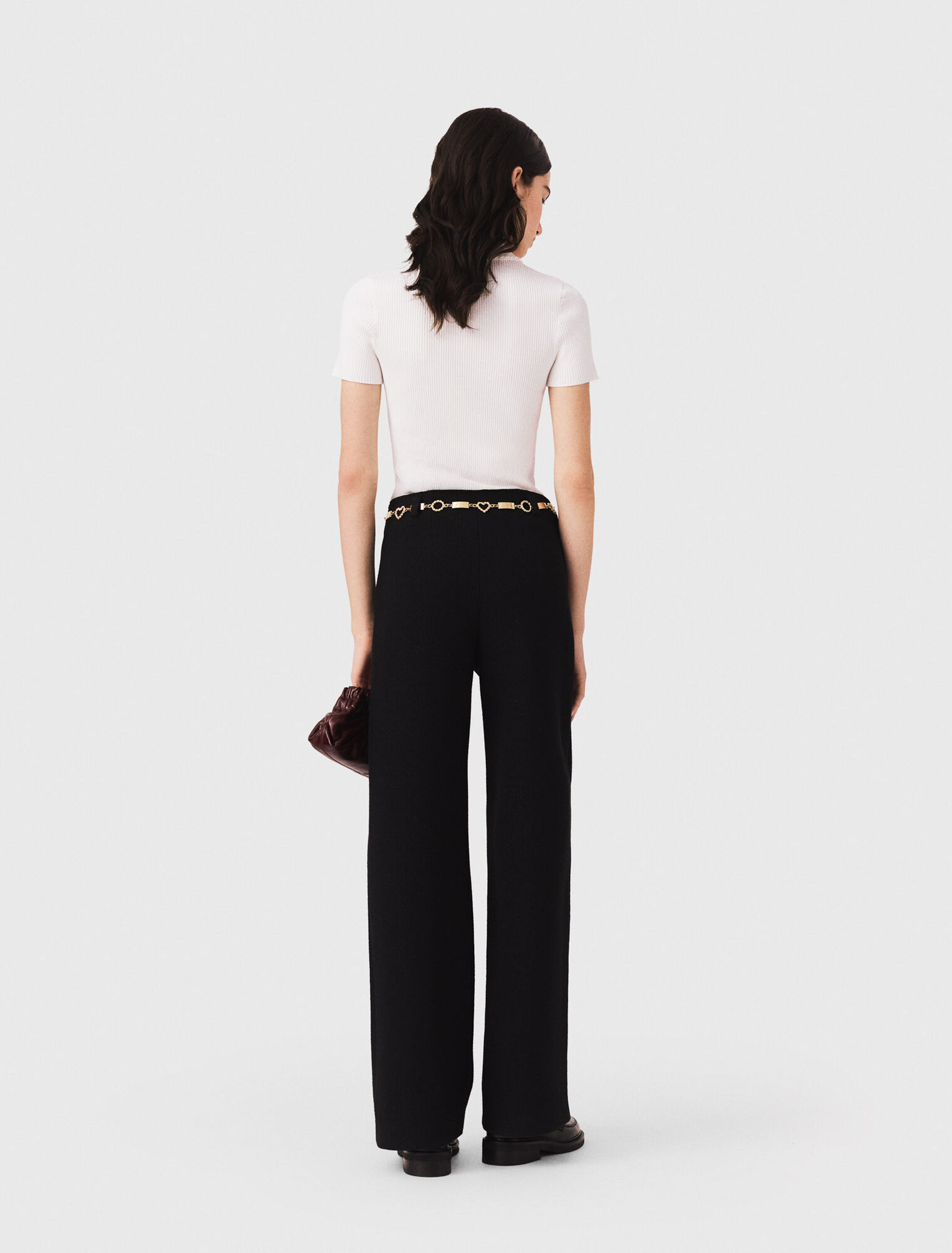 Lurex tweed trousers