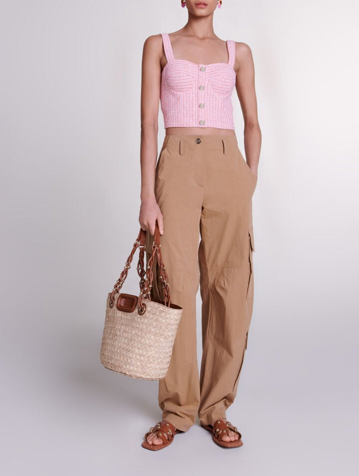 Tweed crop top