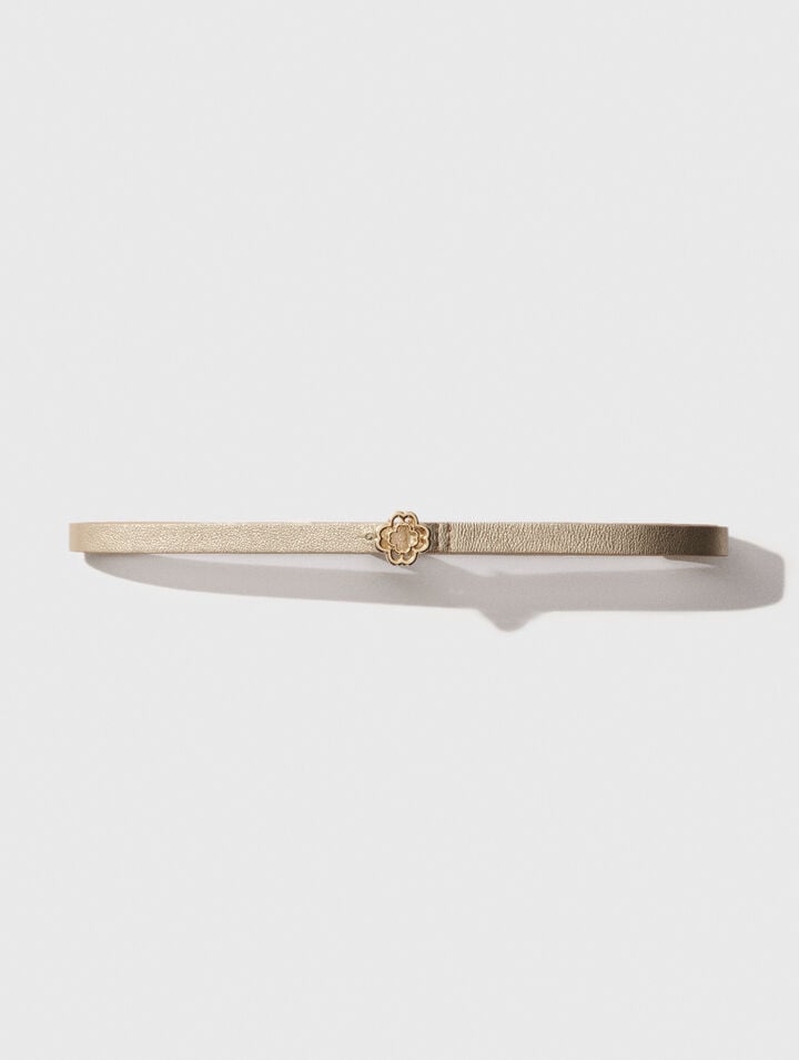 Slim belt with Clover buckle