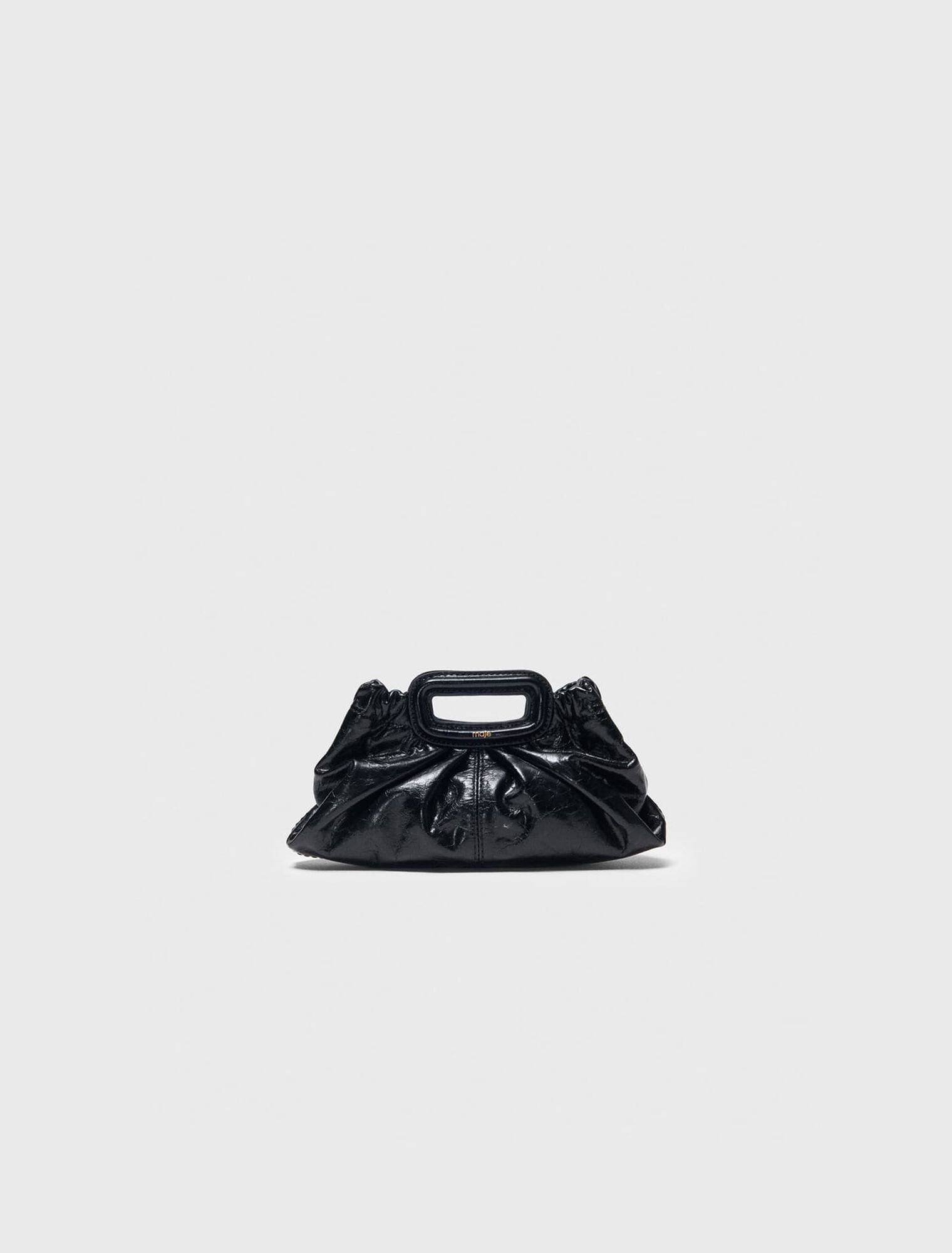 Milpli mini crackled leather clutch