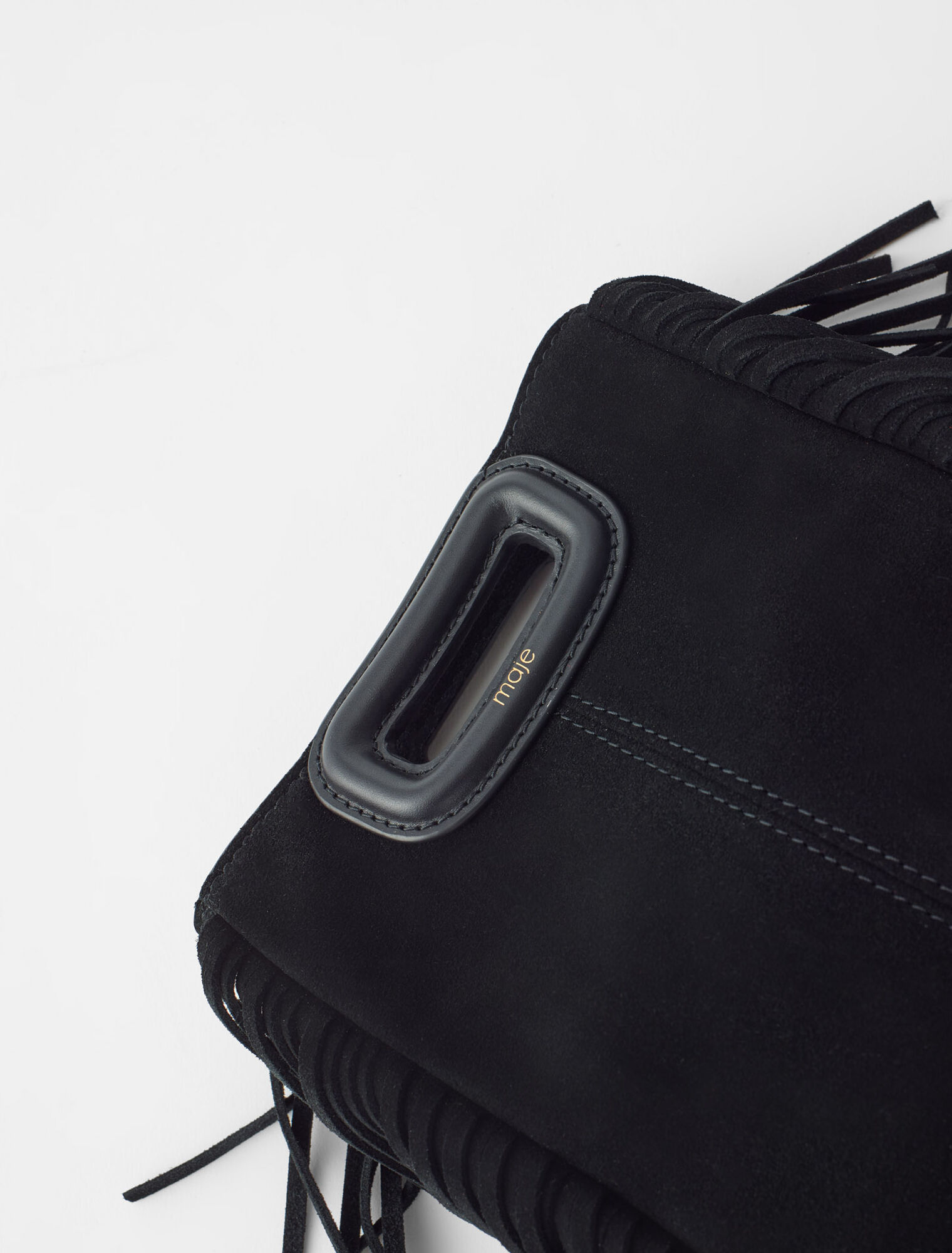 M mini bag in suede leather