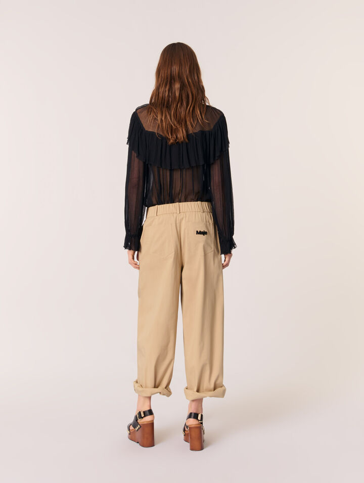 Ruffled chiffon top