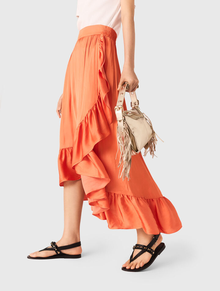 Asymmetric long skirt