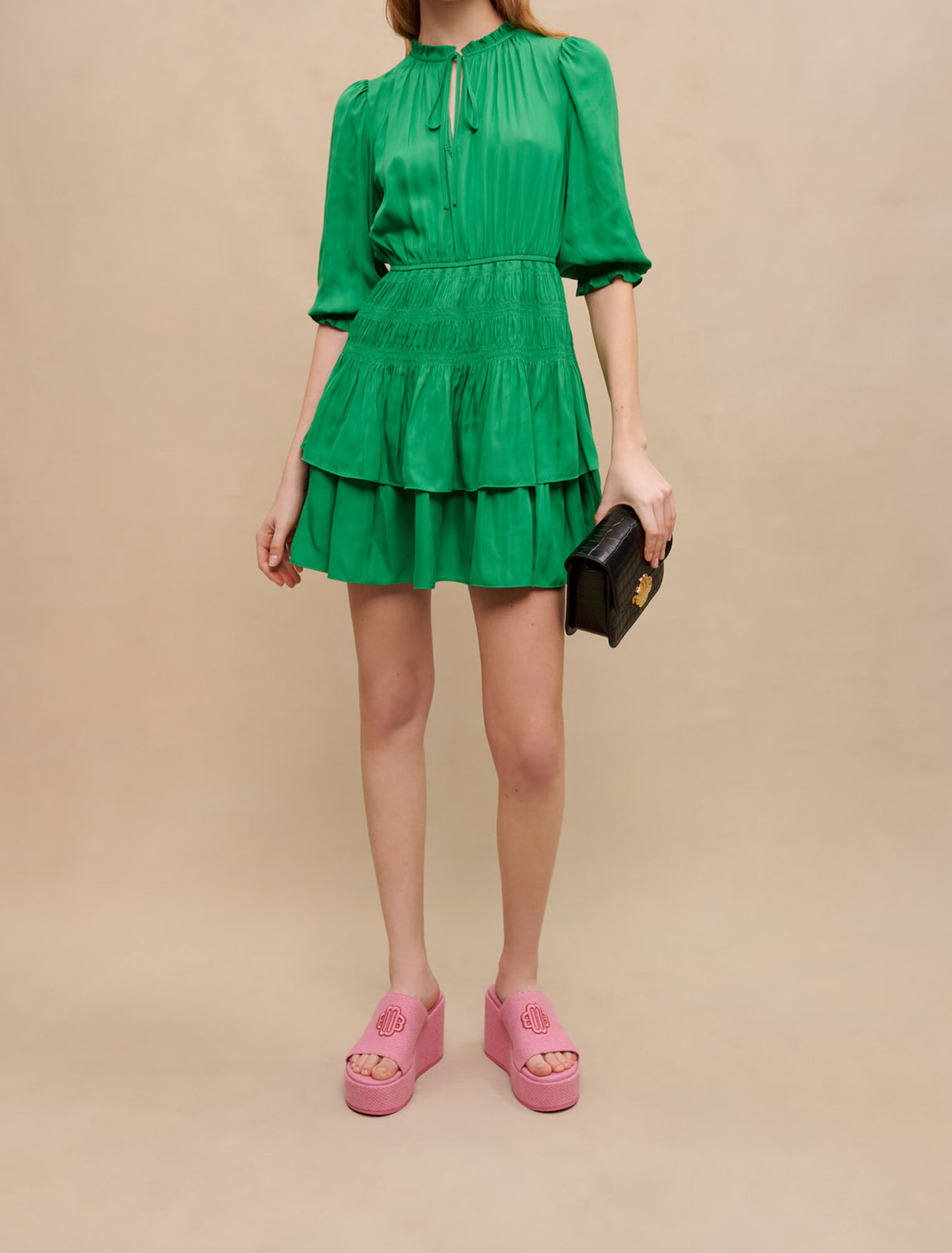 Ruffled mini dress