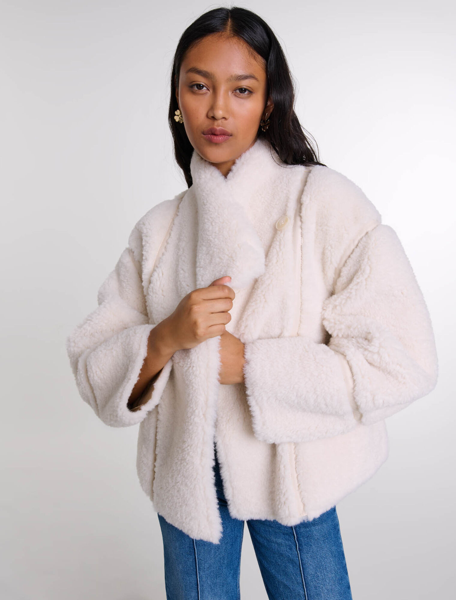 Short faux fur coat