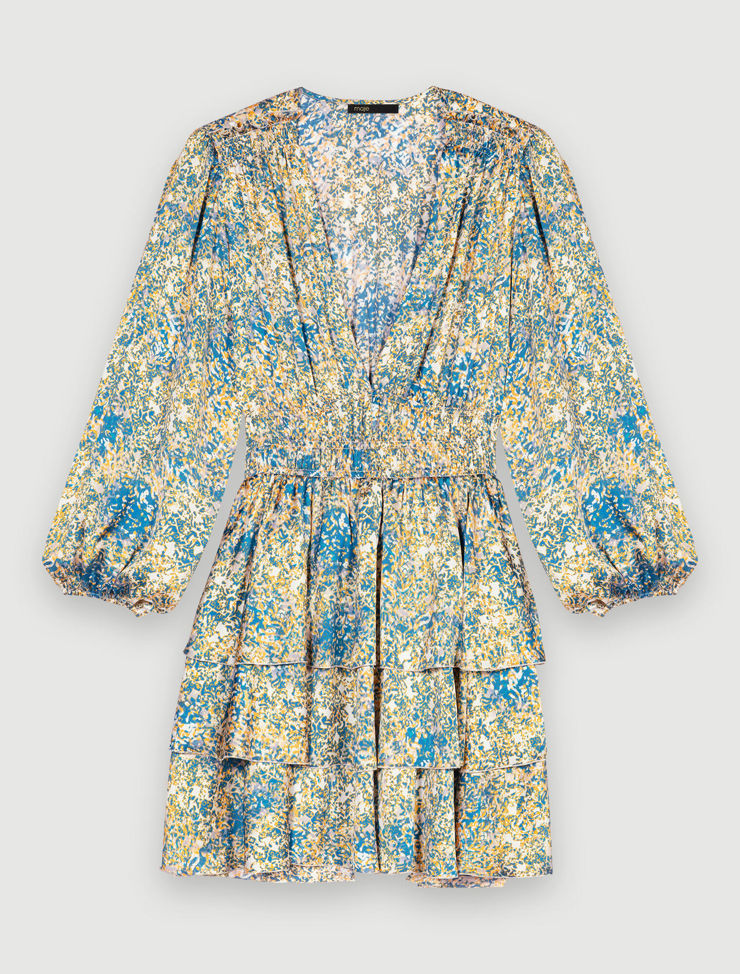 Abstract print short dress