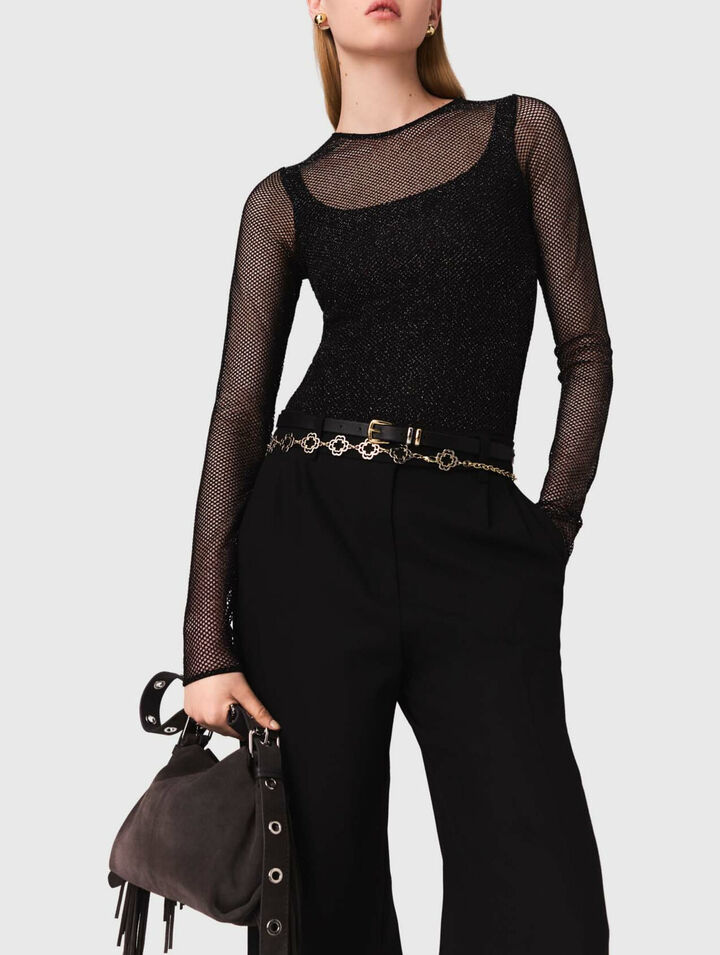 Jersey diamant&eacute; top