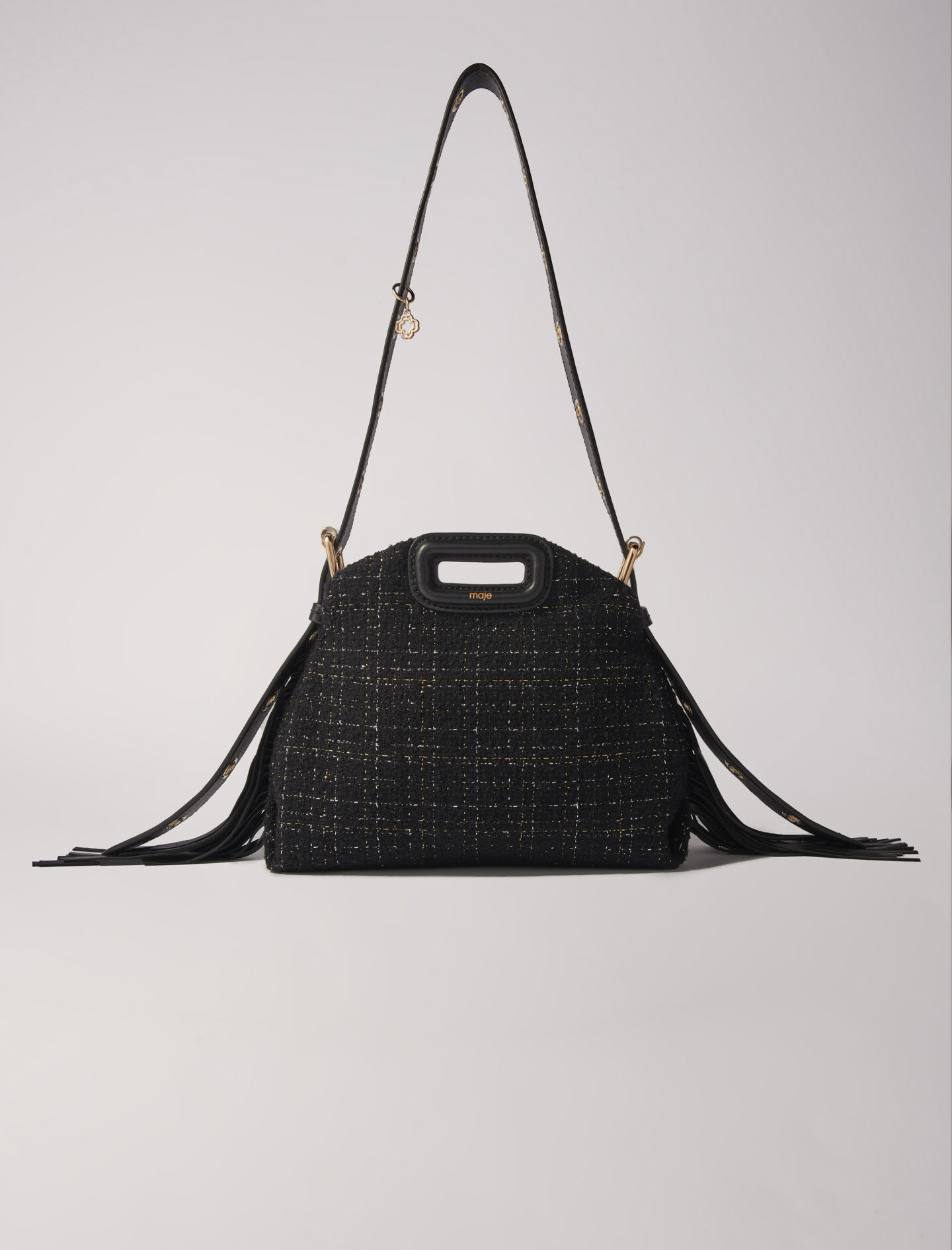 Crackle leather mini Miss M bag Miss M Mini Maje