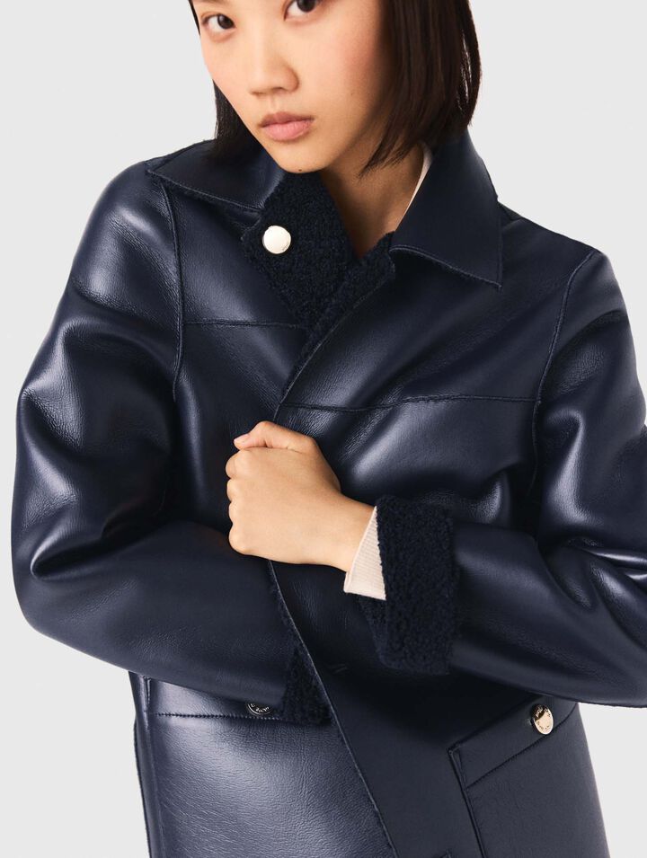 Reversible faux shearling