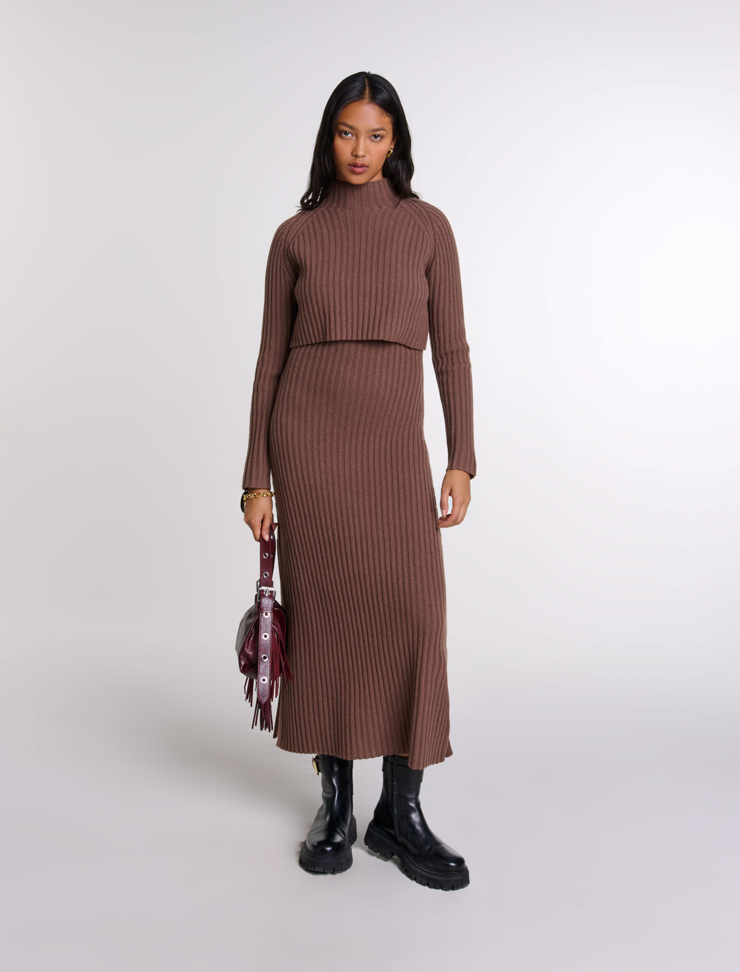 Wool maxi dress clearance