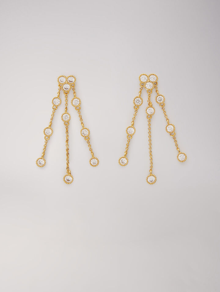 Gold-plated recycled brass earrings