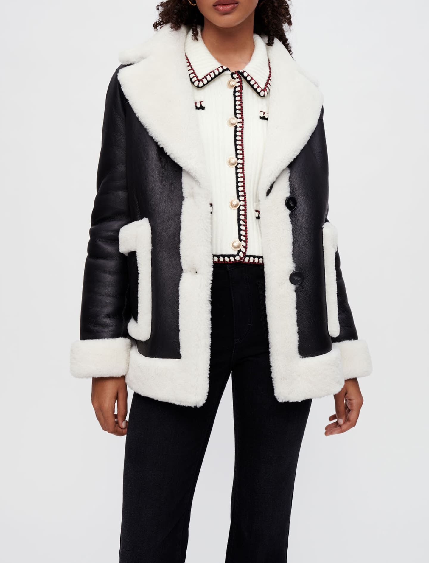 Wool shearling jacket hotsell