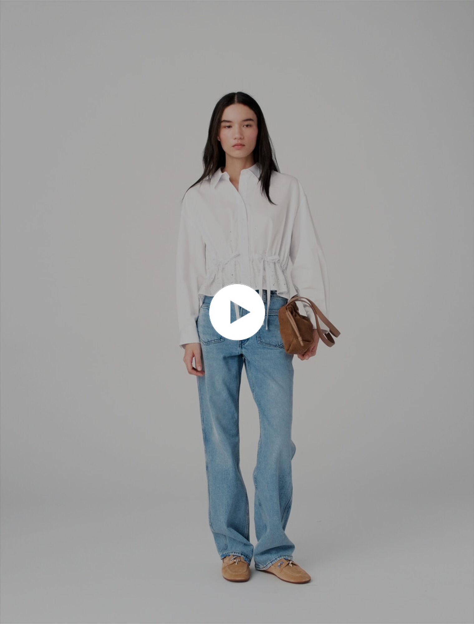 Straight jeans with chains