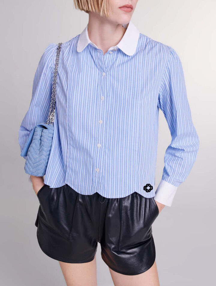 Contrast stripe shirt