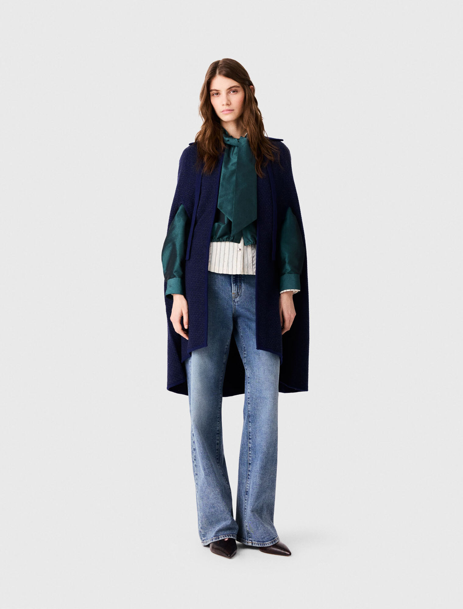 Longline cape cardigan