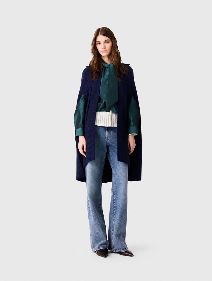 Longline cape cardigan