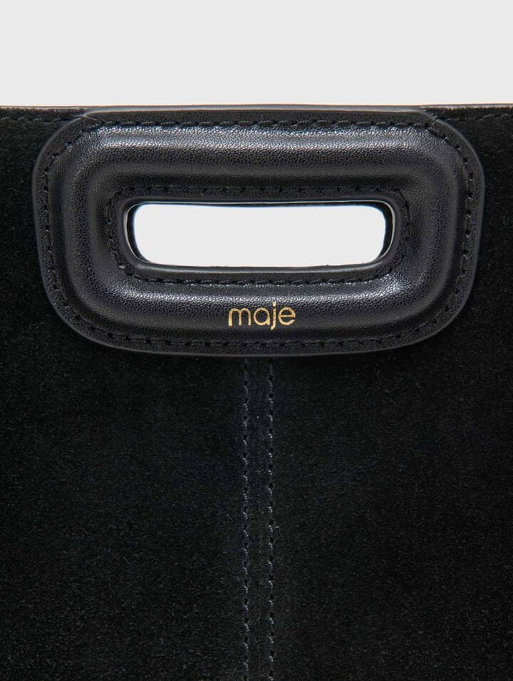 Suede mini M bag