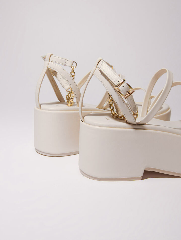 Leather platform sandals