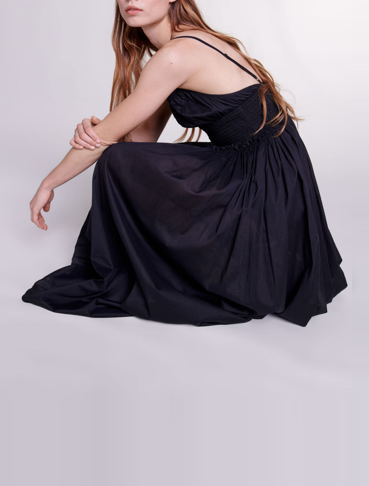 Dress with beaded ties