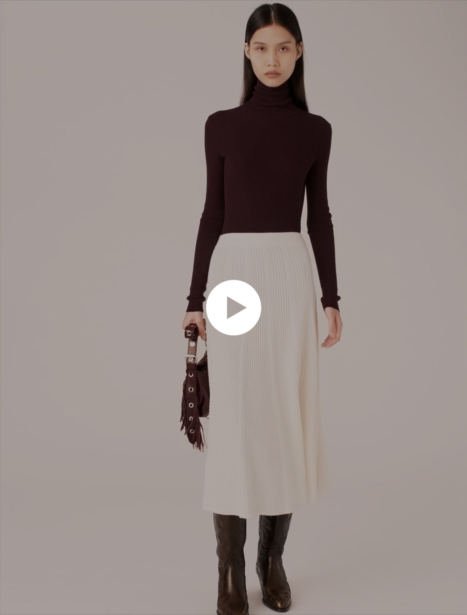 Long knit skirt