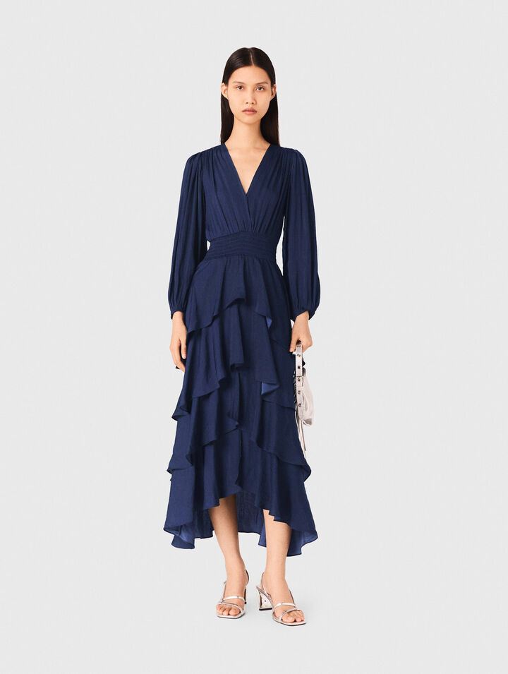 Ruffled maxi dress