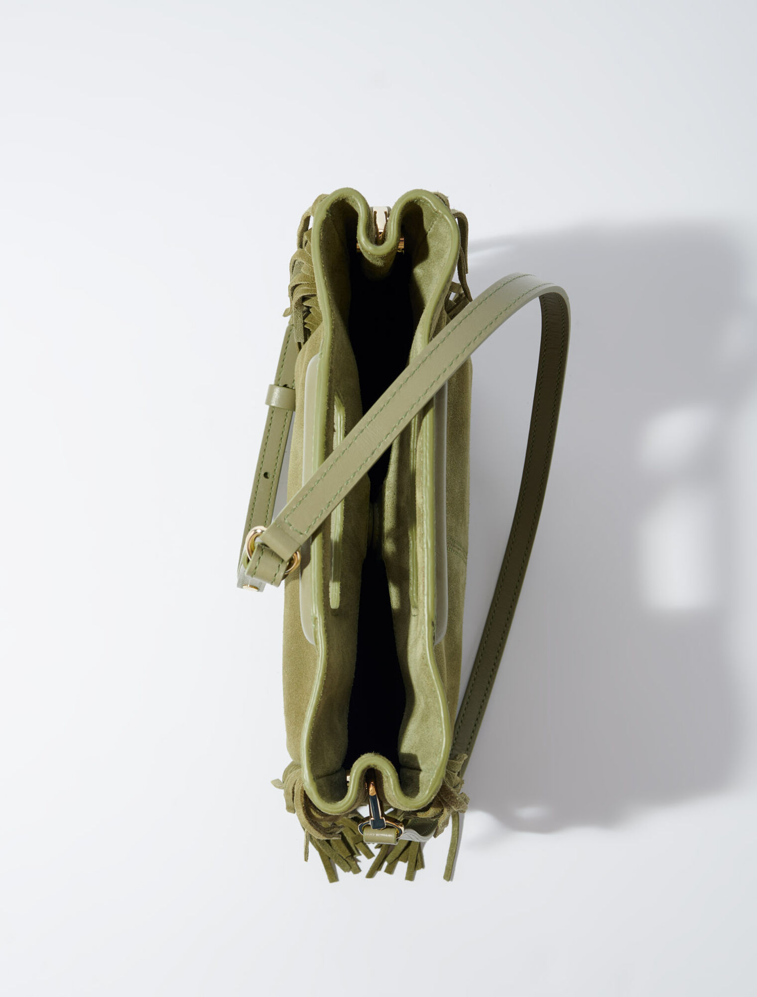M bag in suede leather