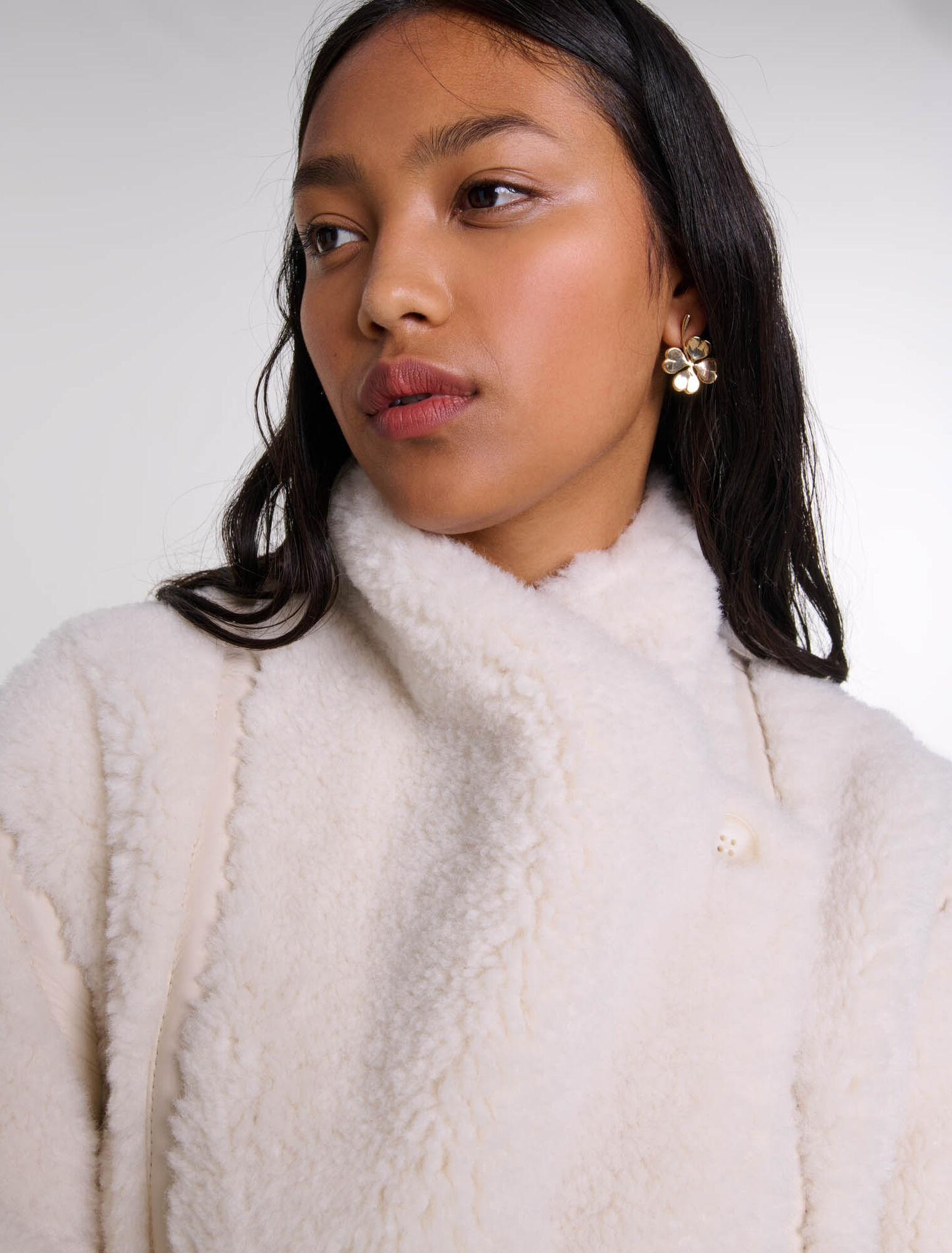 Short faux fur coat