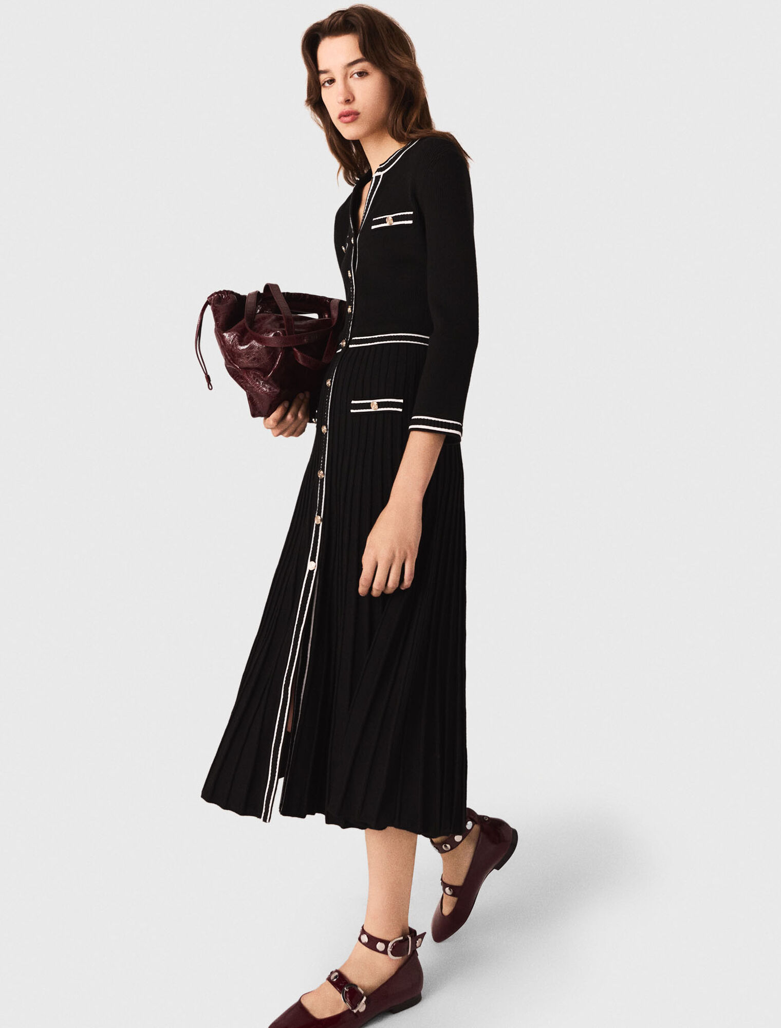 Knit midi dress