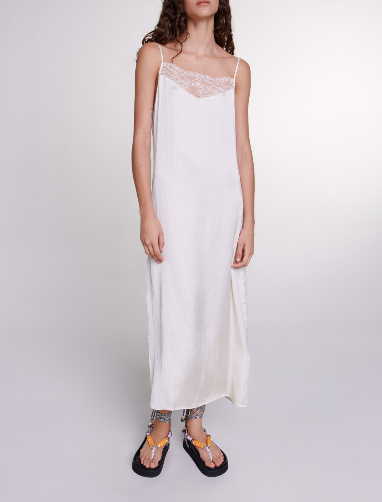 Satin-look maxi dress