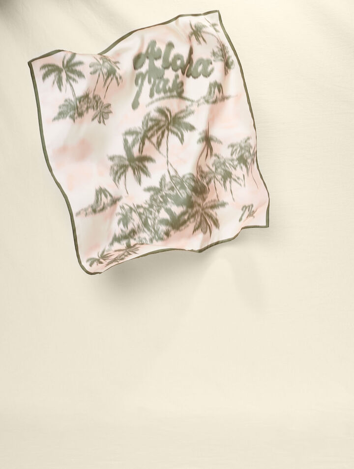 Palm tree print scarf