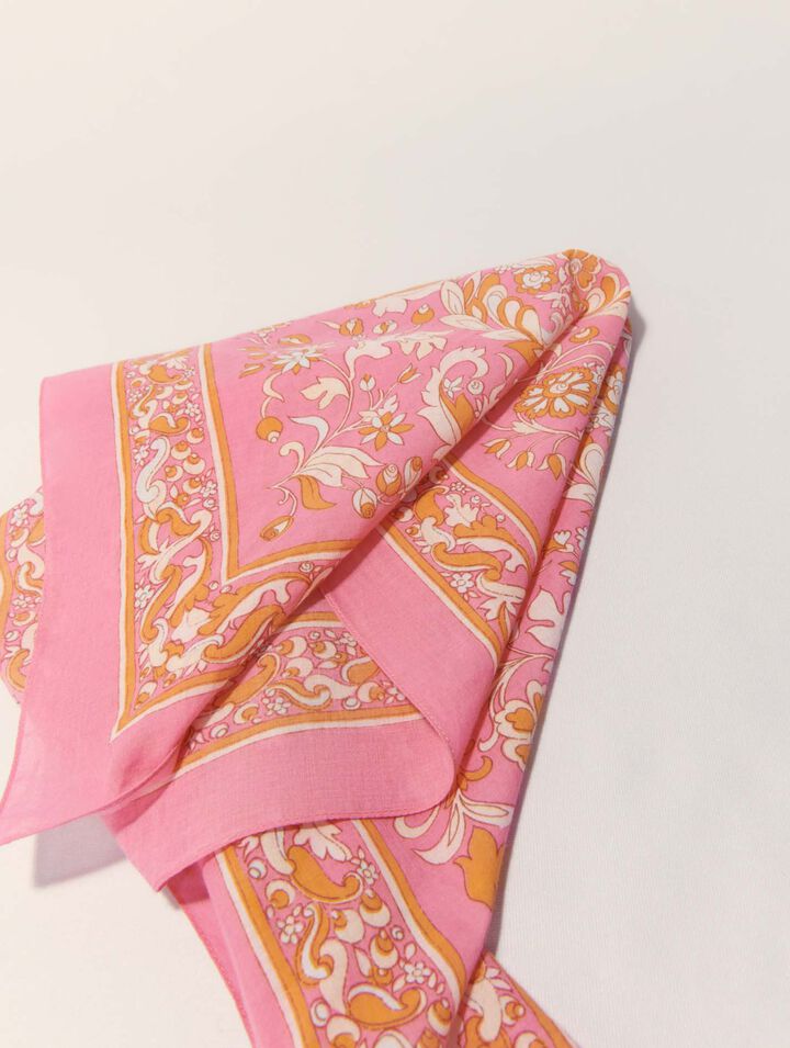 65 x 65 floral print scarf