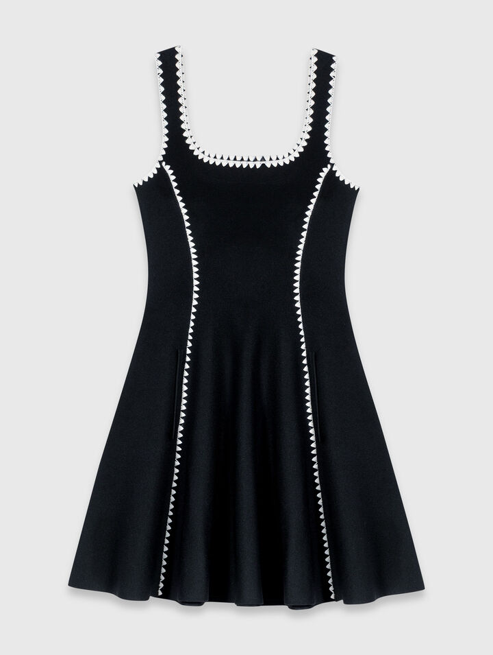 Short dress with topstitch details
