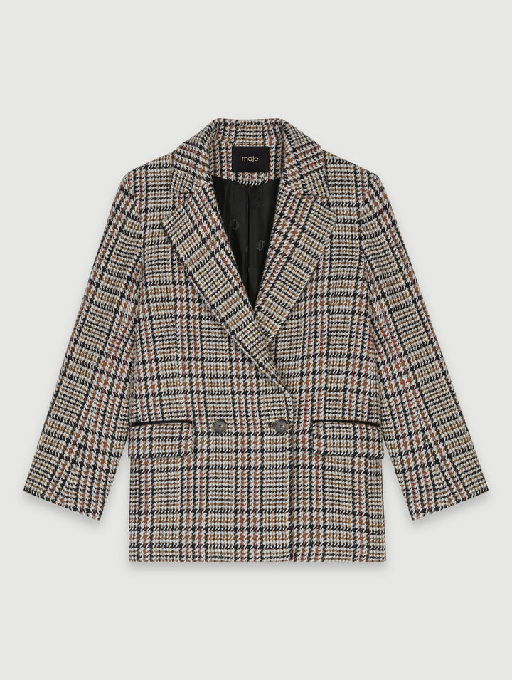 Short checked jacket