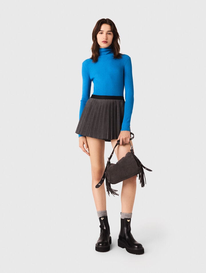 Second-skin roll-neck jumper