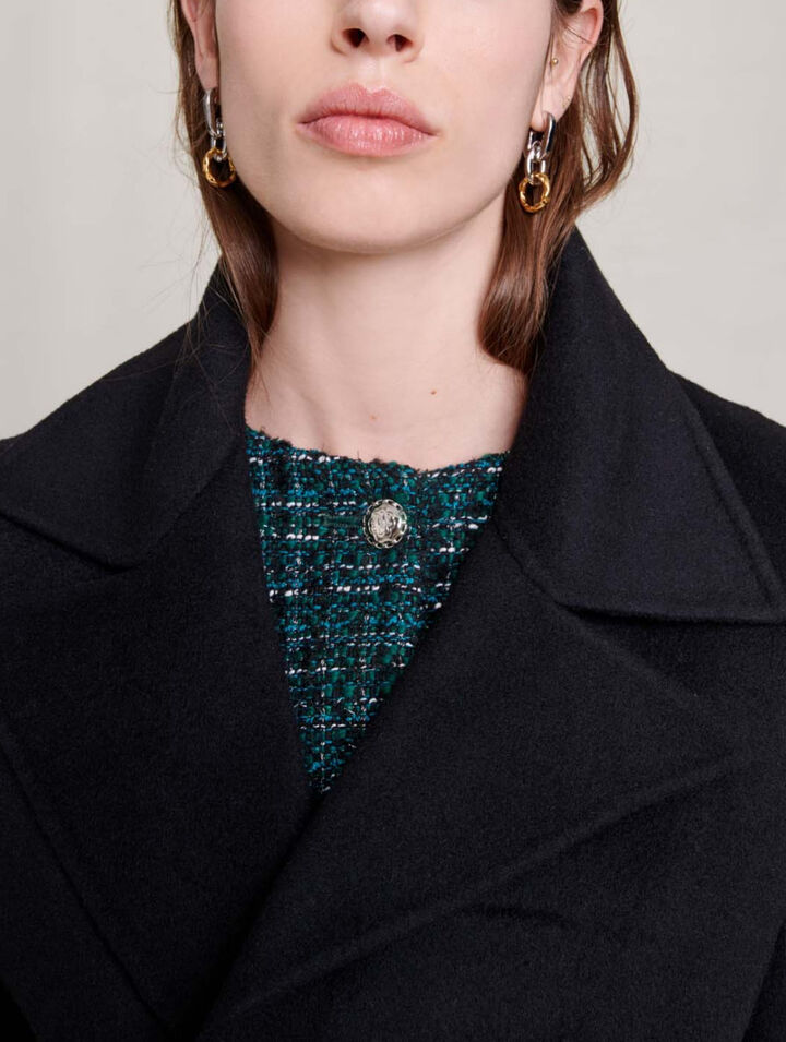 Belted double-faced coat