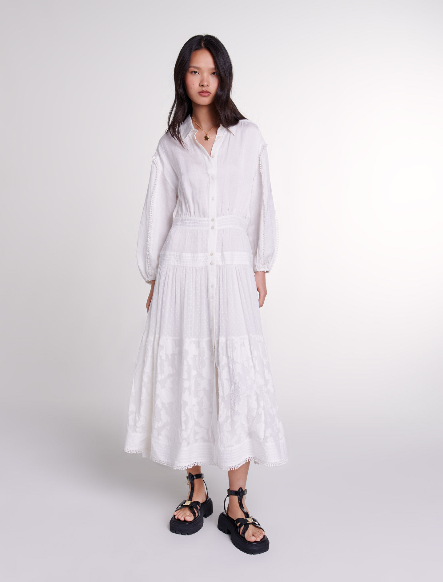 Women s White dresses The Latest Styles Maje