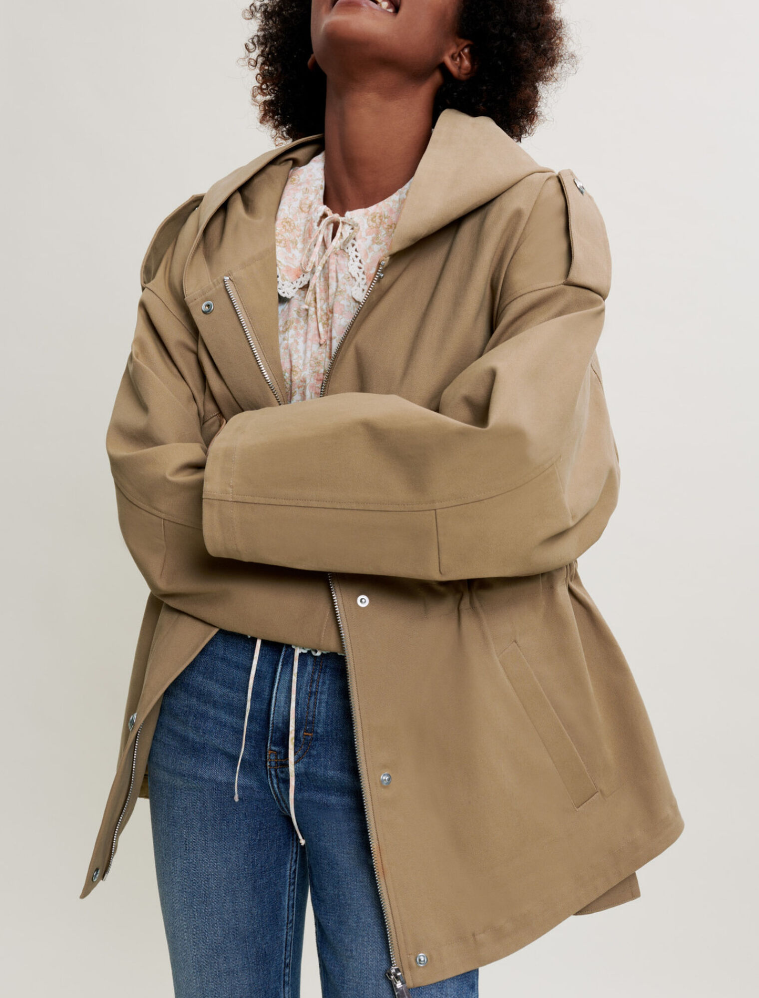 Oversized cotton coat 