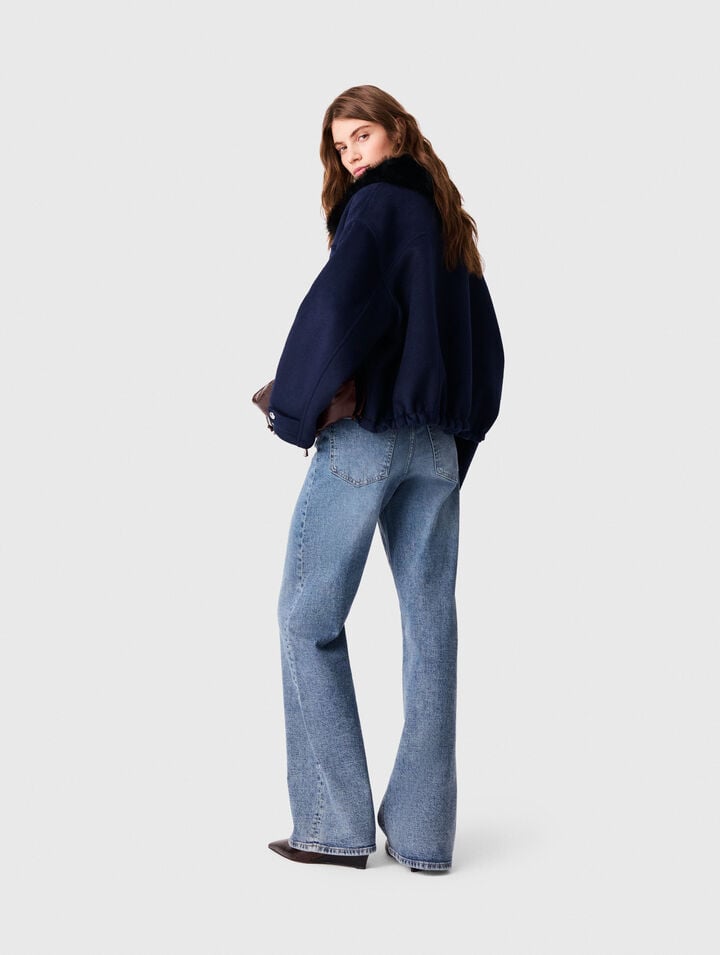 Short double-faced coat