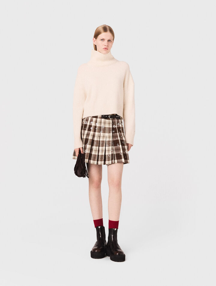 Rhinestone checked kilt