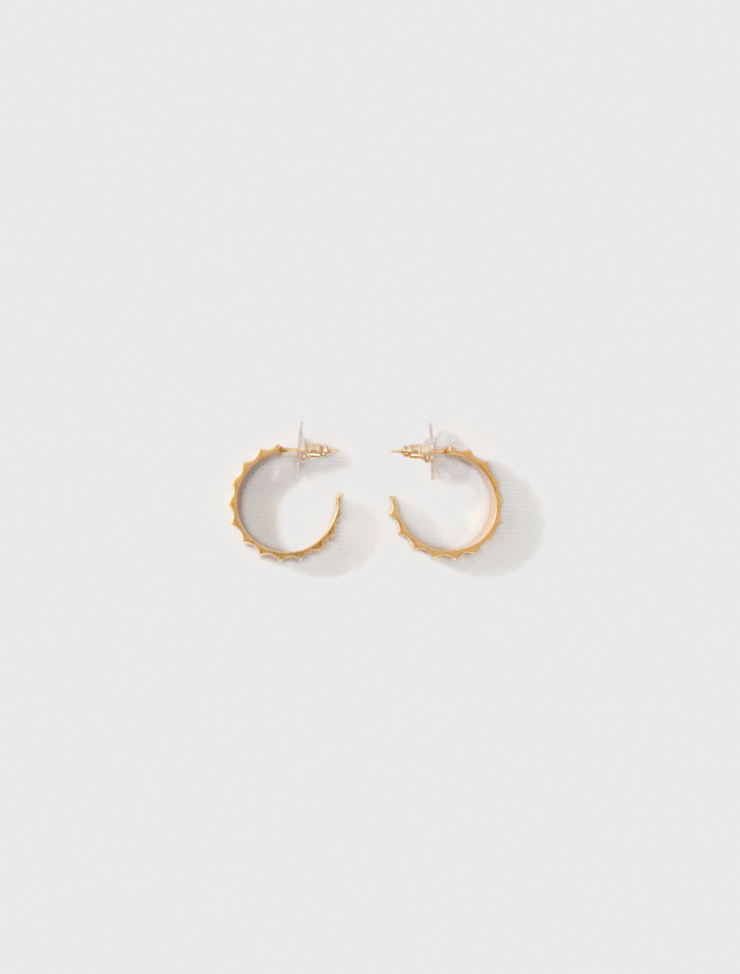 Tapered gold mini hoop earrings