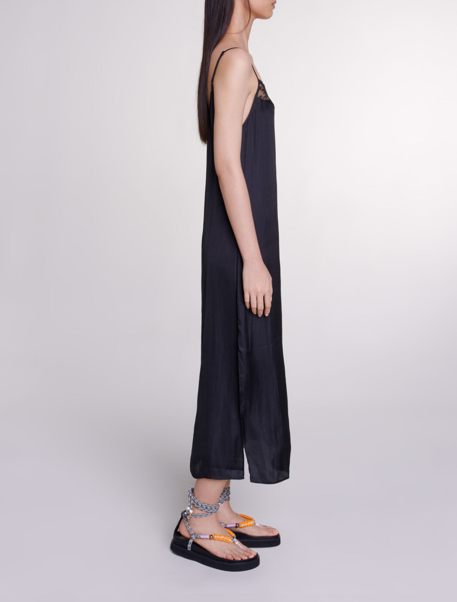 Satin-look maxi dress