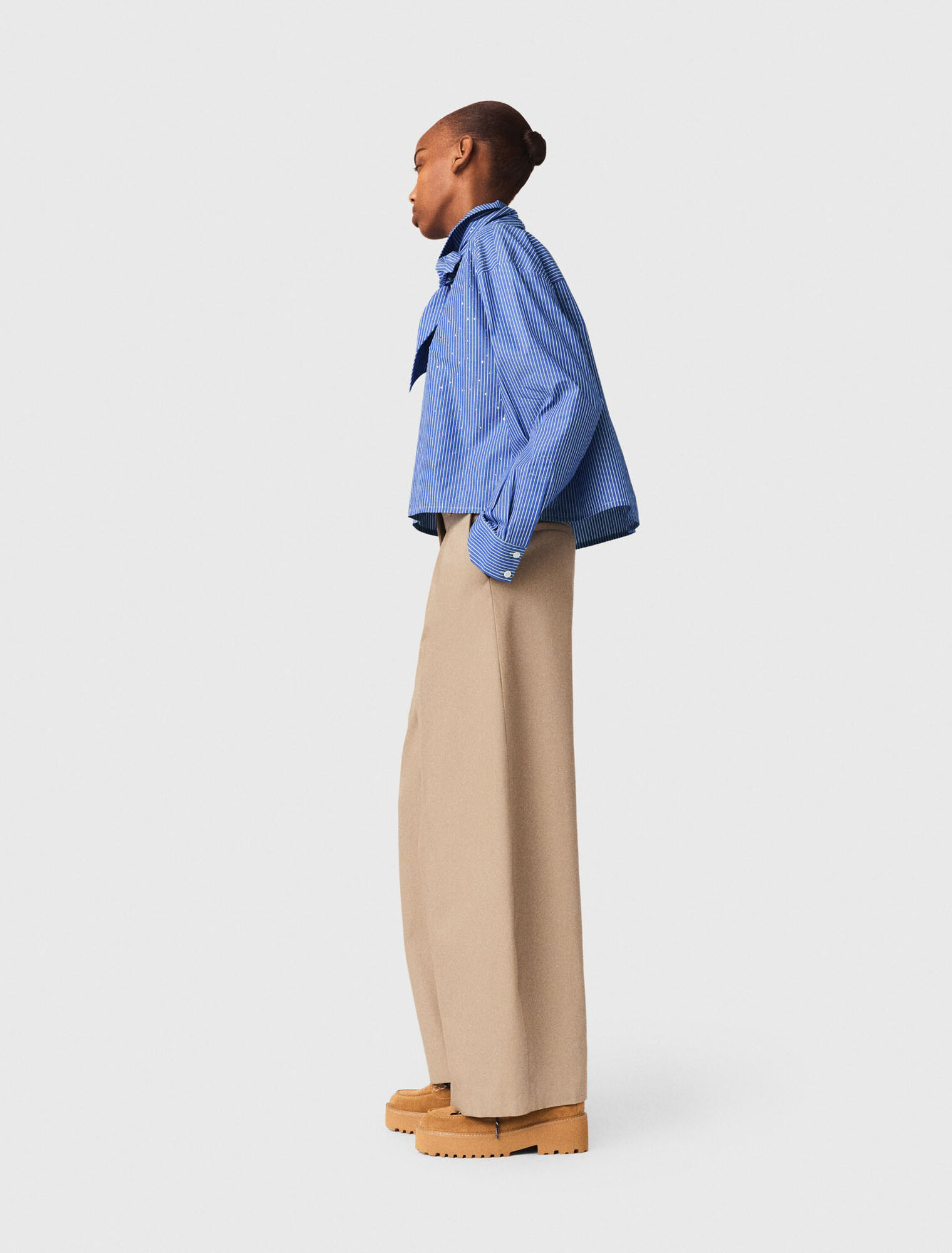 Shirt with removable handkerchief