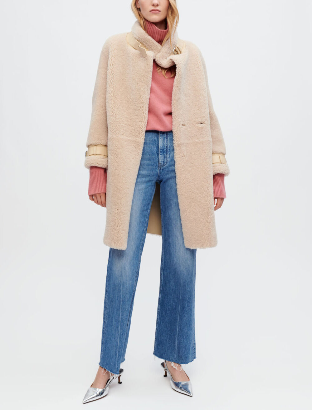 Maje sheepskin coat hotsell