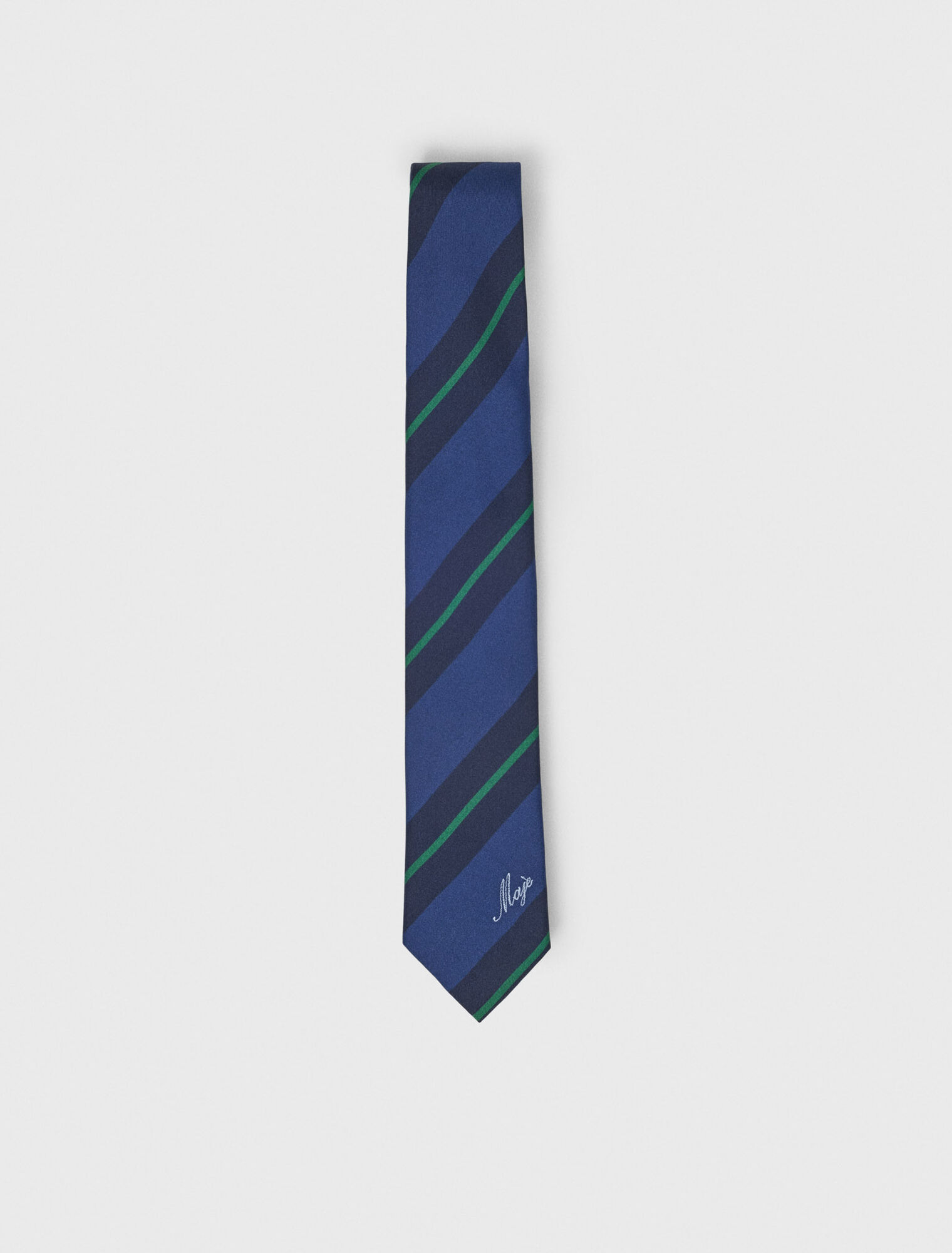 Striped silk tie