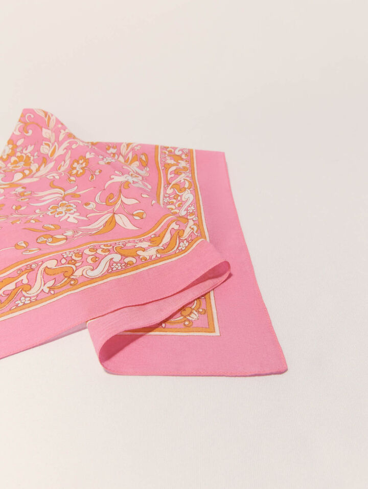 65 x 65 floral print scarf