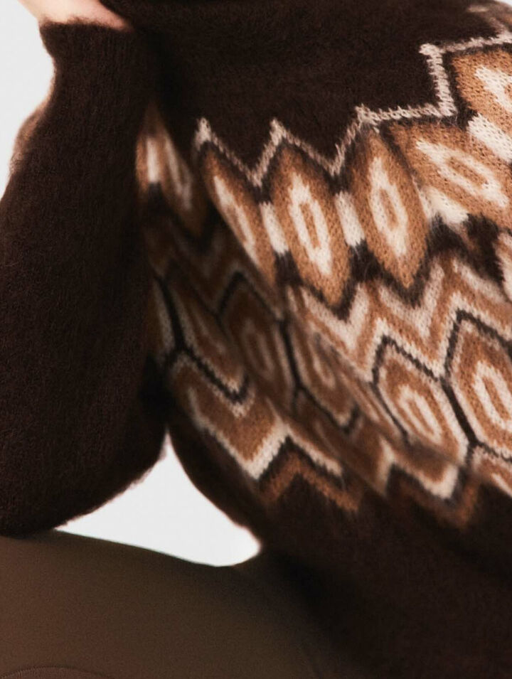 Fair Isle high-neck jumper