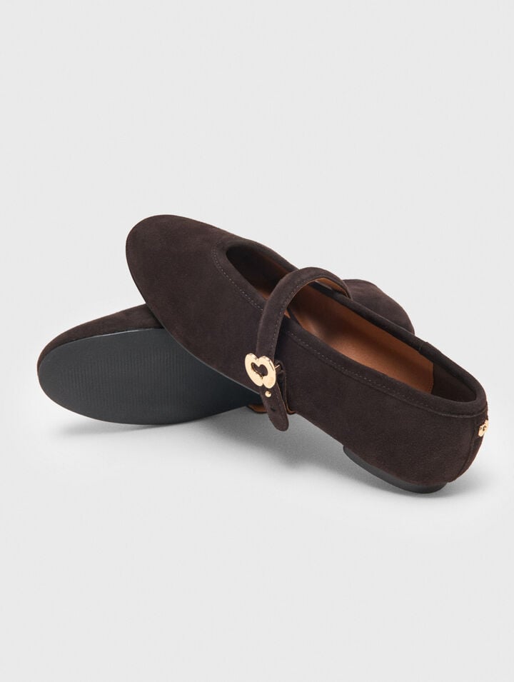Suede ballet flats